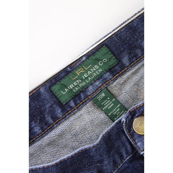 LRL Lauren Jeans Co Jeans Womens Plus Blue Denim Medium Washed Straight Size 20W - Picture 5 of 9